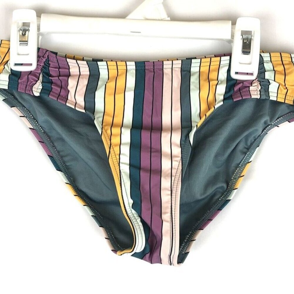 O’Neill, Girl’s Size 14 Striped Multicolored Bikini Bottom, Size 14